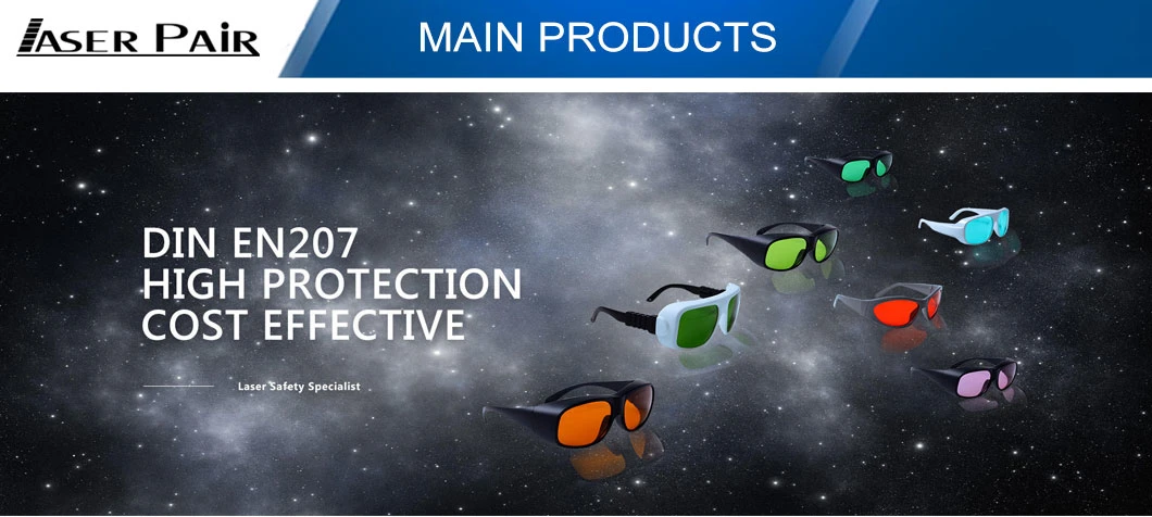 Eye Protection Goggles 800-1095nm Dir Lb5 Laser Safety Glasses for Diodes, Dental Laser, Fiber Laser, ND: YAG with CE En207 Regulation