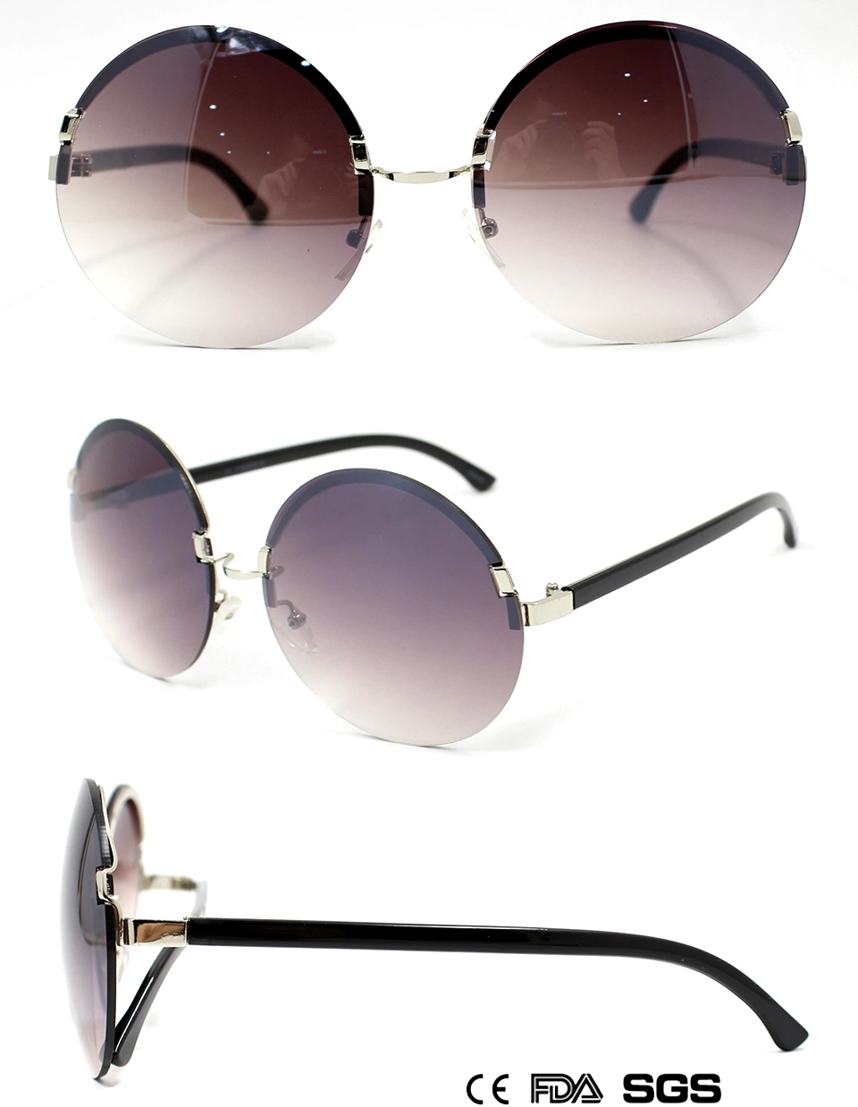 Wholesale Promotion Metal Frame Polarized Round Retro Sunglasses (M30302)