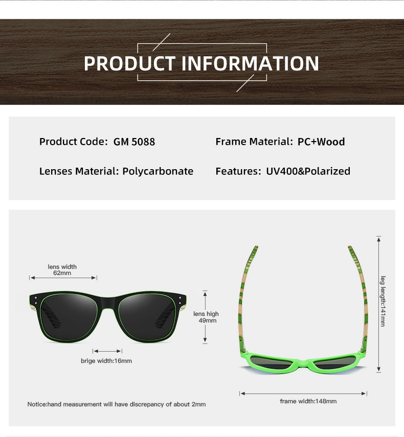 High Quality Wholesale Mirror Lens China Wood Bamboo Sunglasses
