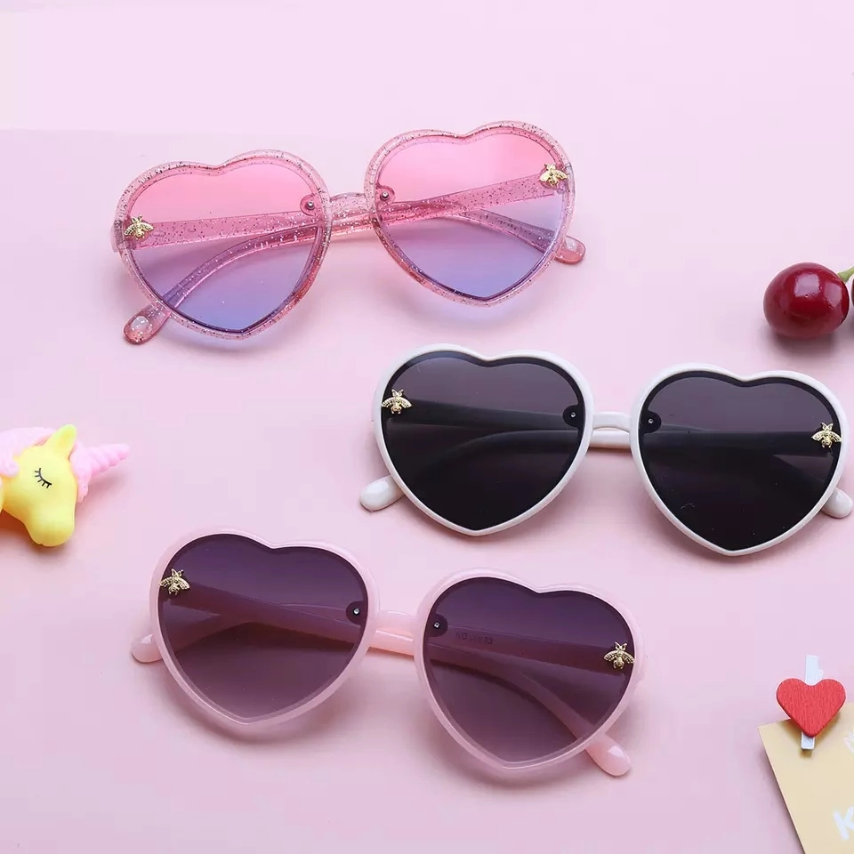 New Sale Hot Designer Kids Sunglasses Plastic Colorful Cute Heart Love&Roses Sunglasses Kids Sunglasses