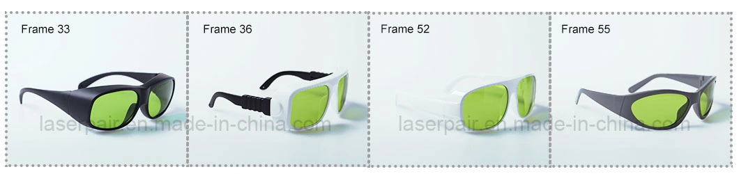 Eye Protection Goggles 800-1095nm Dir Lb5 Laser Safety Glasses for Diodes, Dental Laser, Fiber Laser, ND: YAG with CE En207 Regulation
