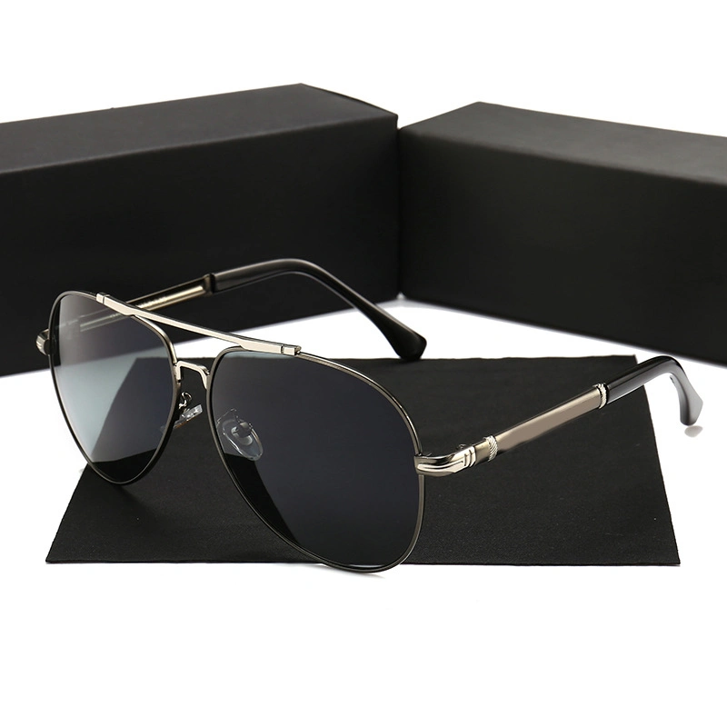 Wholesale High Quality Custom Logo UV400 Night Driving Bridge Sport Metal Frame 2023 Brand Men Fashion Sunglasses