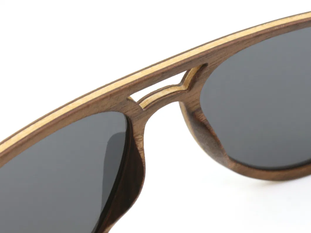 Ready to Ship 2020 Promotion Retro Black Walnut Wooden Polarized Sunglasses