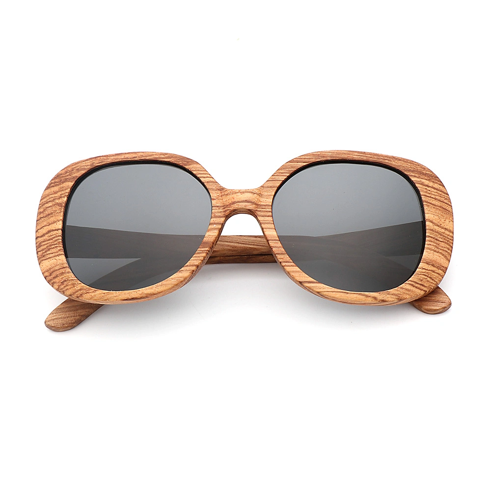 Polarized Eco-Friendly Bamboo and Wooden Oval Frame Sunglasses