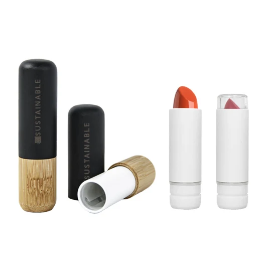 Cosmetic Packaging Biodegrade Bamboo Black Liquid Empty Container Lipsticks Tube