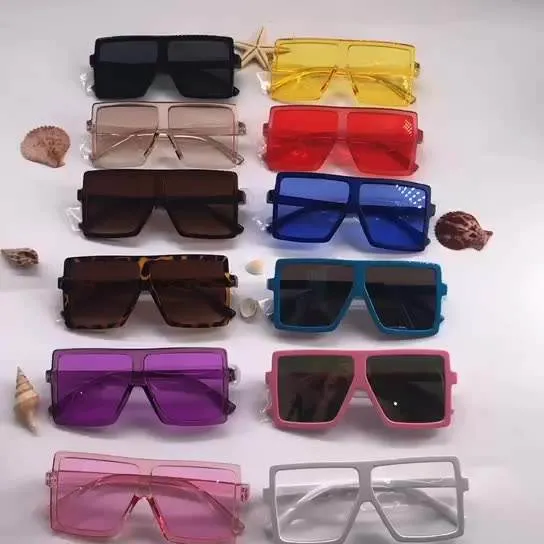 New Big Square Kids Shades Glasses Baby Oversized Sunglasses