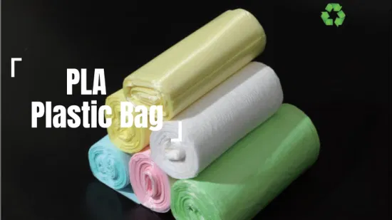 White and Blue Plastic Bag Biodegrade Disposable PLA Plastic